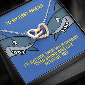 To My Best Friend: Rather Swim - Love Knot Necklace